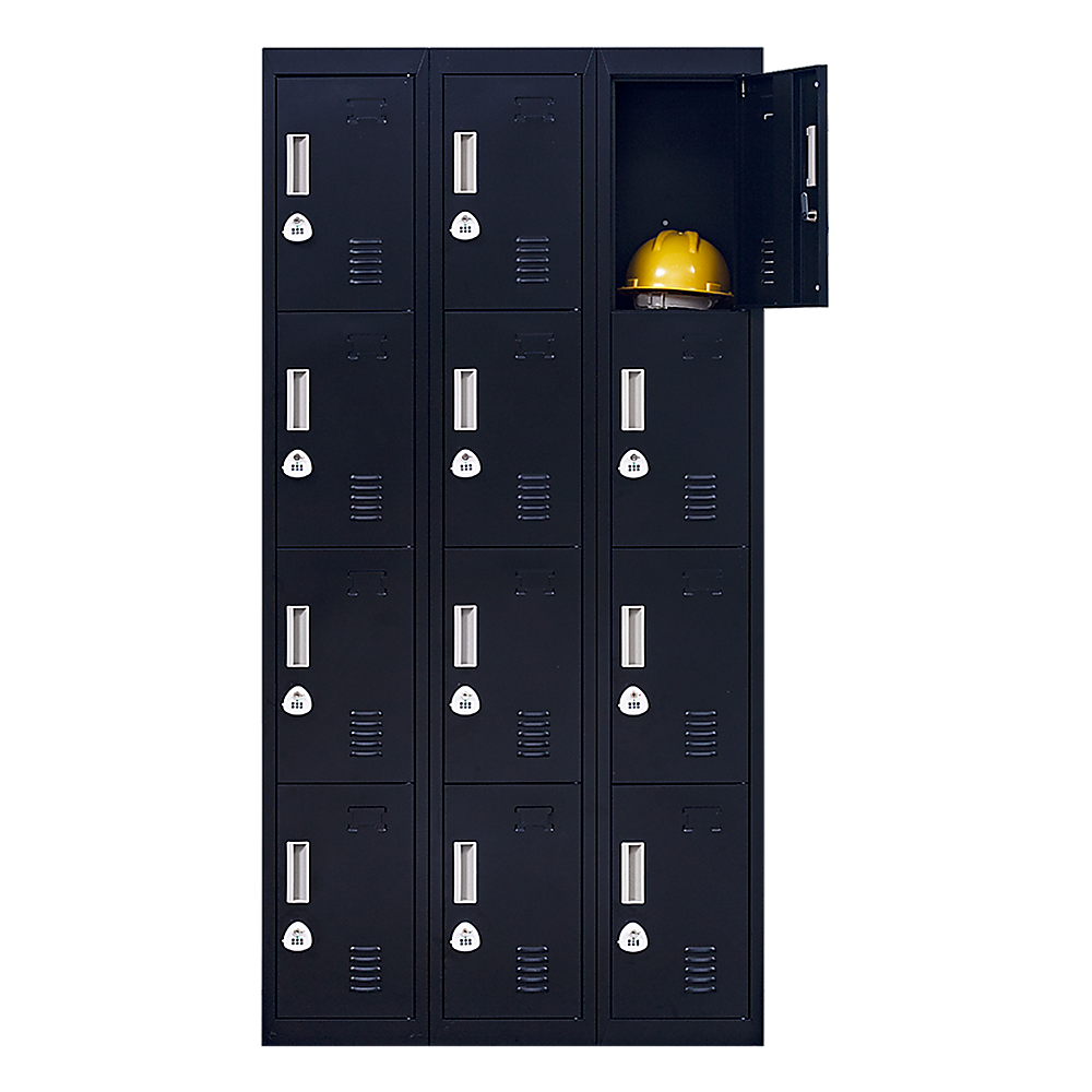 12-Door Locker for Office Gym Shed School Home Storage - 3-Digit Combination Lock V63-839111