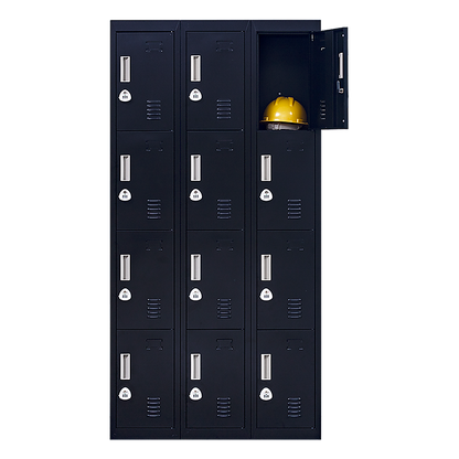 12-Door Locker for Office Gym Shed School Home Storage - 3-Digit Combination Lock V63-839111