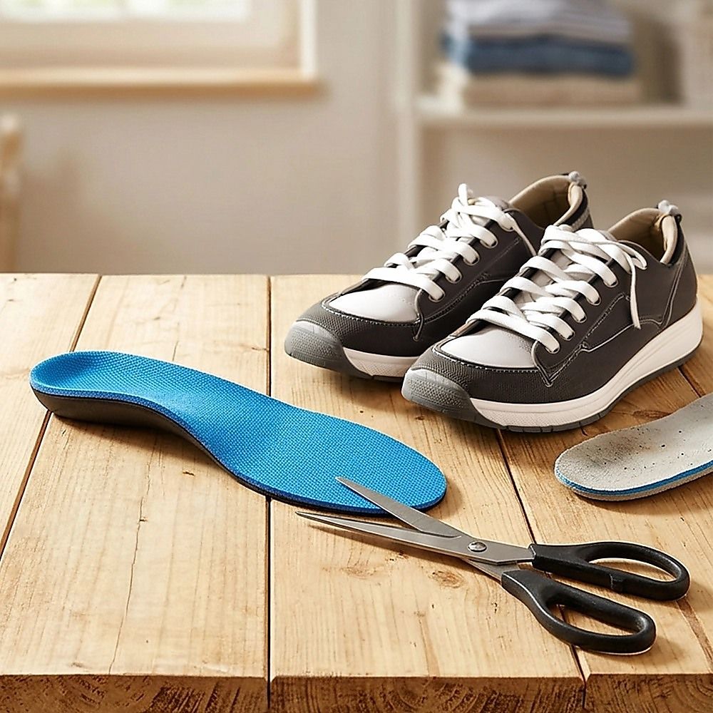 Flat Foot Support Insoles For Men Women Blue Full Length Medium Density Arch Support V63-839151