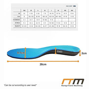 Flat Foot Support Insoles For Men Women Blue Full Length Medium Density Arch Support V63-839151