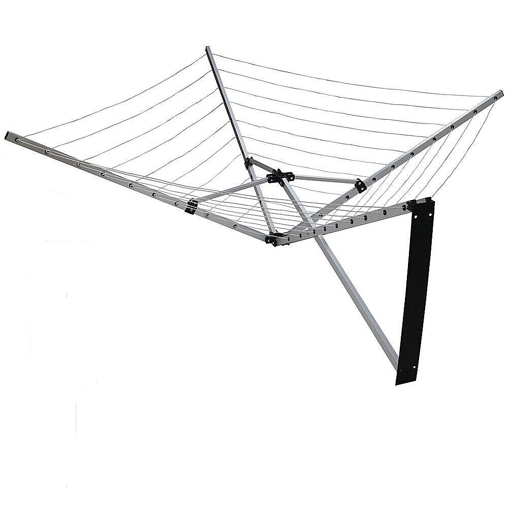 Wall Mounted 5 Arm 26m Clothes Airer Folding Concertina Cloth Dryer Washing Line V63-839161