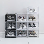Sneaker Display Case Shoe Storage Organizer Box Stackable Plastic Clear Magnetic V63-839171