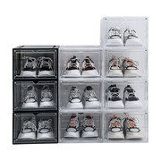 Sneaker Display Case Shoe Storage Organizer Box Stackable Plastic Clear Magnetic V63-839171