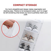 Sneaker Display Case Shoe Storage Organizer Box Stackable Plastic Clear Magnetic V63-839171