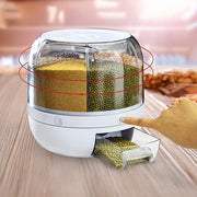 Rice Storage Cereal Dispenser Grain Container Rotating Dry Food Box V63-839231