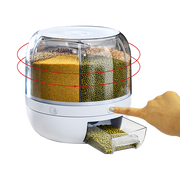 Rice Storage Cereal Dispenser Grain Container Rotating Dry Food Box V63-839231