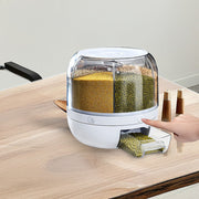 Rice Storage Cereal Dispenser Grain Container Rotating Dry Food Box V63-839231