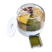 Rice Storage Cereal Dispenser Grain Container Rotating Dry Food Box V63-839231