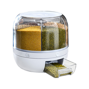 Rice Storage Cereal Dispenser Grain Container Rotating Dry Food Box V63-839231