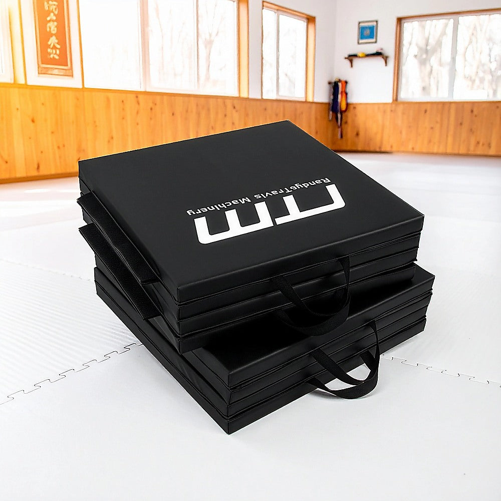 Folding Black Exercise Mat - Gymnastics, Martial Arts, Yoga, Karate & Judo Training V63-839241