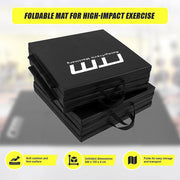 Folding Black Exercise Mat - Gymnastics, Martial Arts, Yoga, Karate & Judo Training V63-839241