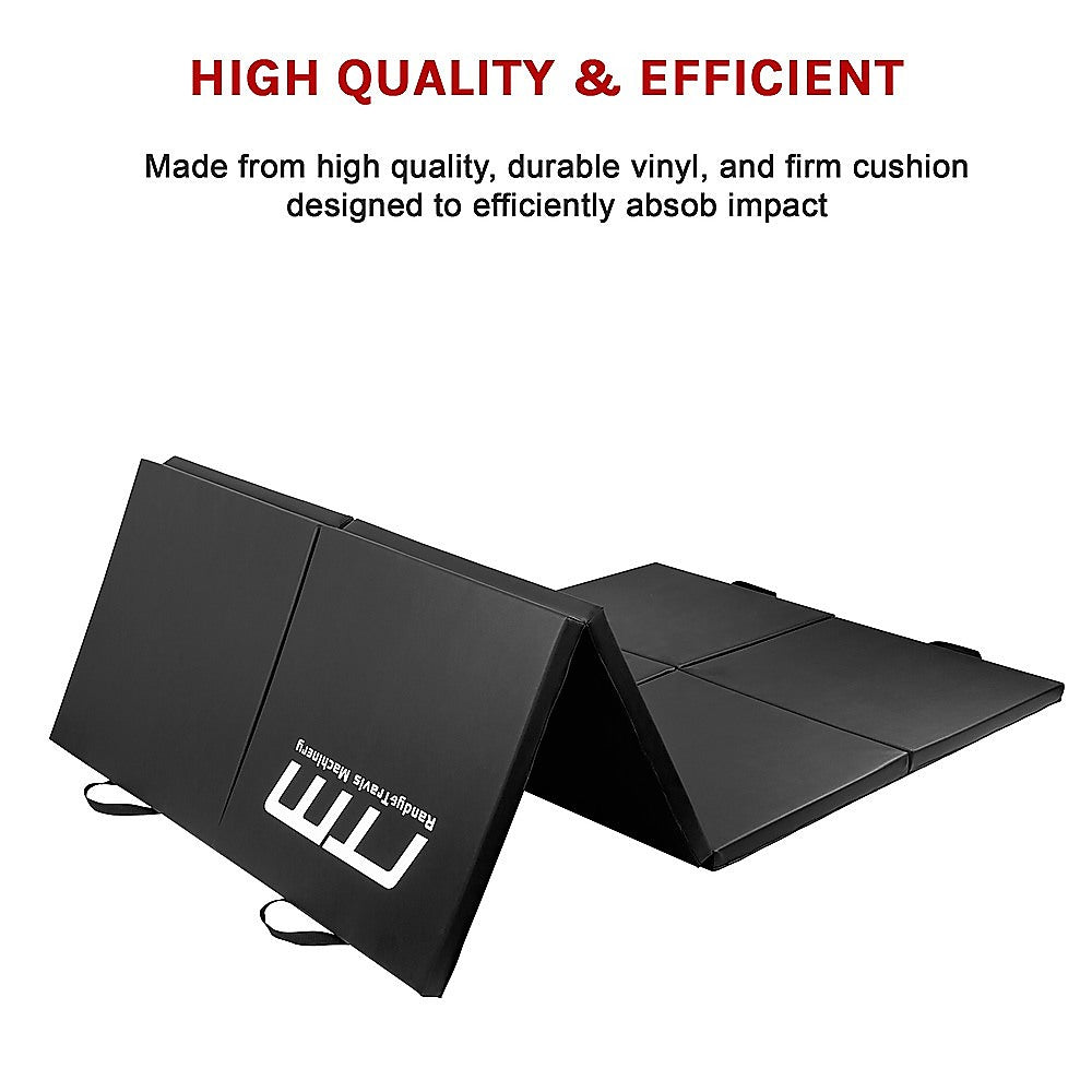 Folding Black Exercise Mat - Gymnastics, Martial Arts, Yoga, Karate & Judo Training V63-839241