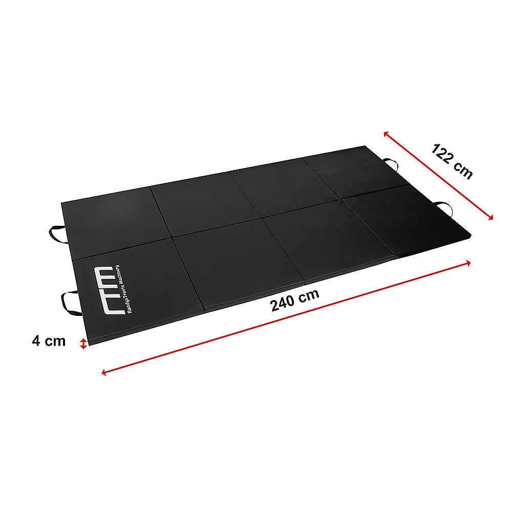 Folding Black Exercise Mat - Gymnastics, Martial Arts, Yoga, Karate & Judo Training V63-839241