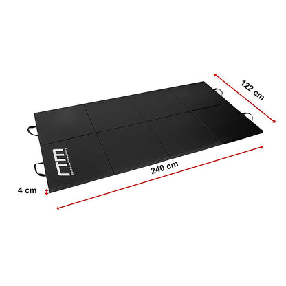 Folding Black Exercise Mat - Gymnastics, Martial Arts, Yoga, Karate & Judo Training V63-839241
