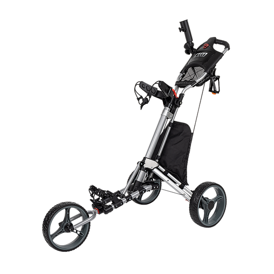 Golf Club Buggy Trolley Cart Compact Foldable 3 Wheel V63-839311
