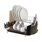 Dish Drying Rack Drainer Cup Plate Holder Cutlery Tray Kitchen Organiser V63-839321