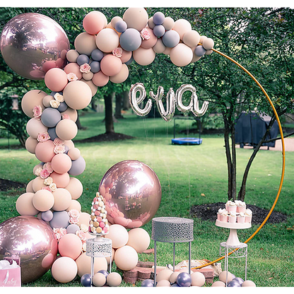 3M Gold Wedding Hoop Round Circle Arch Backdrop Flower Display Stand Frame Background V63-839331