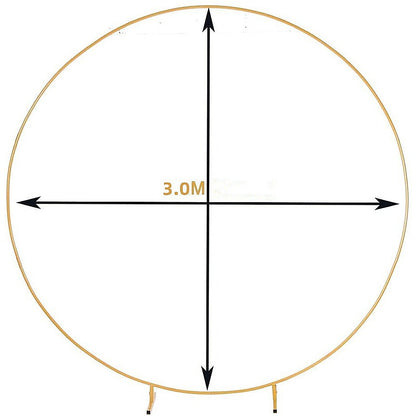 3M Gold Wedding Hoop Round Circle Arch Backdrop Flower Display Stand Frame Background V63-839331