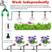 Drip Irrigation System Plant Self Garden Watering Hose Spray Kit V63-839351