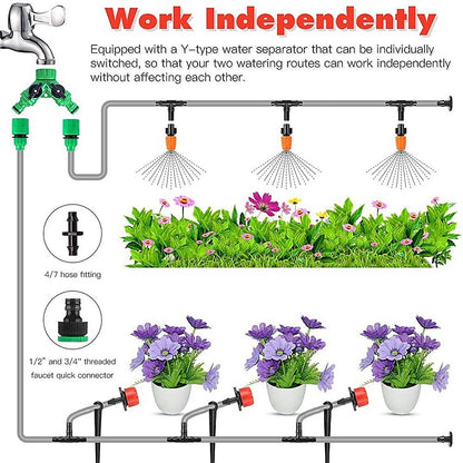 Drip Irrigation System Plant Self Garden Watering Hose Spray Kit V63-839351