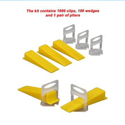 1000 Pack Tile Levelling System Clips Floor And Wall Tiling Spacers For Accurate Tile Alignment V63-839361