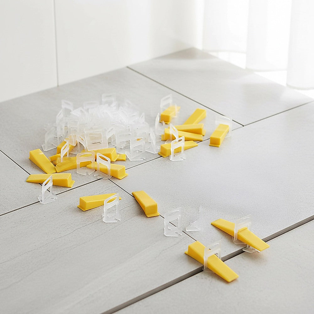 1000 Pack Tile Levelling System Clips Floor And Wall Tiling Spacers For Accurate Tile Alignment V63-839361