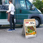 Double Side Sidewalk A-frame Sign Sandwich Board holds Graphic Plastic Panels V63-839411