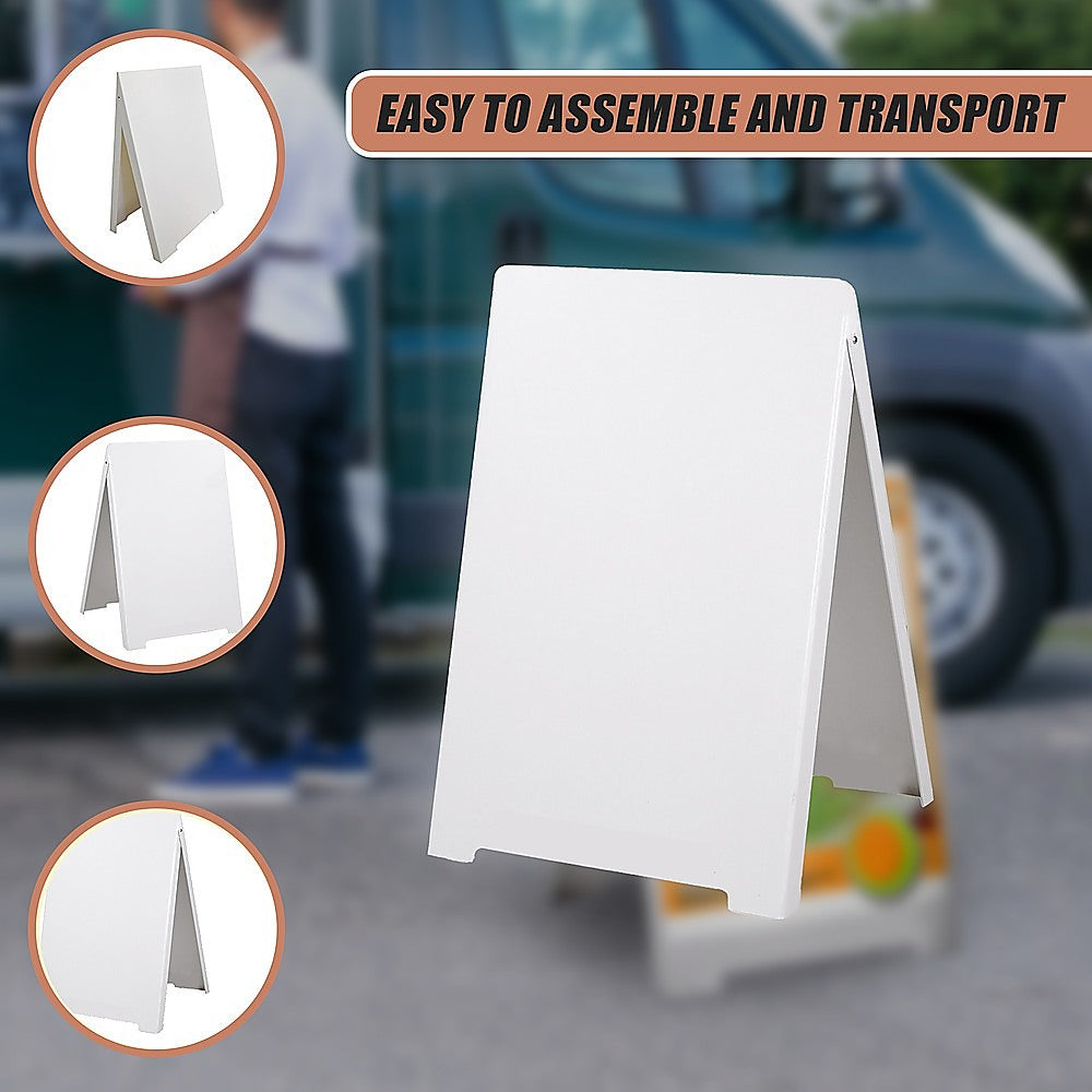 Double Side Sidewalk A-frame Sign Sandwich Board holds Graphic Plastic Panels V63-839411