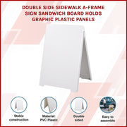 Double Side Sidewalk A-frame Sign Sandwich Board holds Graphic Plastic Panels V63-839411
