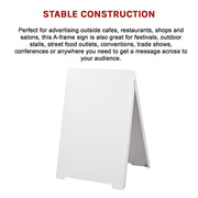 Double Side Sidewalk A-frame Sign Sandwich Board holds Graphic Plastic Panels V63-839411