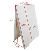 Double Side Sidewalk A-frame Sign Sandwich Board holds Graphic Plastic Panels V63-839411