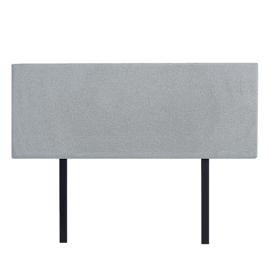 Linen Fabric Double Bed Deluxe Headboard Bedhead - Stone Grey V63-839501