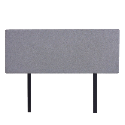 Linen Fabric Queen Bed Deluxe Headboard Bedhead - Slate Ash V63-839551