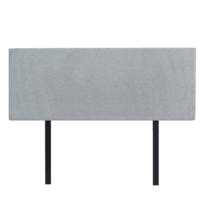 Linen Fabric Queen Bed Deluxe Headboard Bedhead - Stone Grey V63-839581