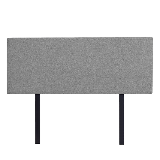 Linen Fabric Queen Bed Deluxe Headboard Bedhead - Night Ash V63-839601