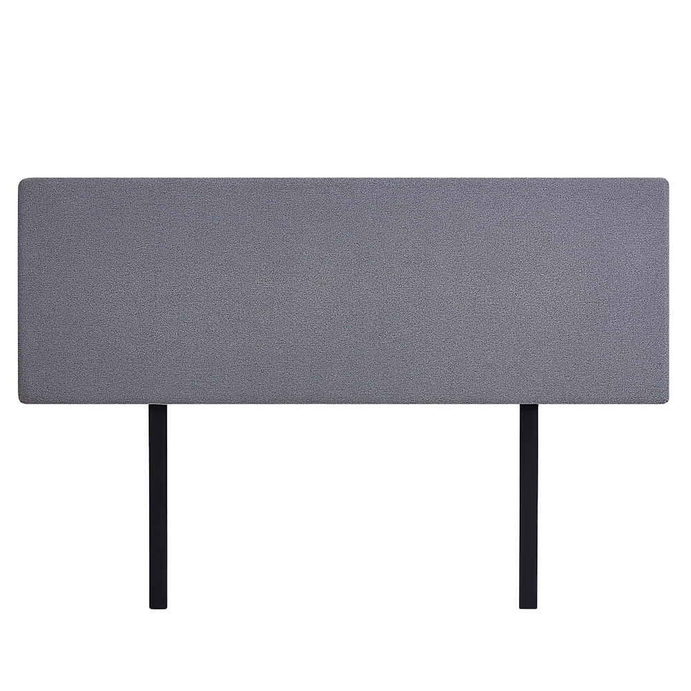 Linen Fabric King Bed Deluxe Headboard Bedhead - Slate Ash V63-839631