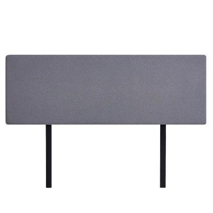 Linen Fabric King Bed Deluxe Headboard Bedhead - Slate Ash V63-839631