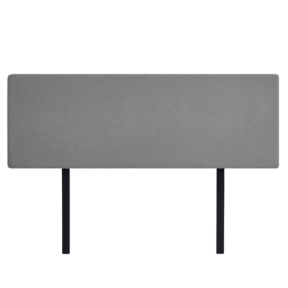 Linen Fabric King Bed Deluxe Headboard Bedhead - Night Ash V63-839681