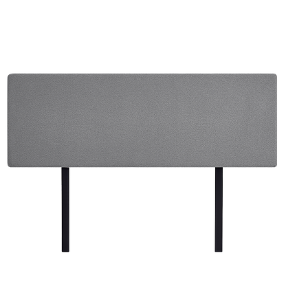 Linen Fabric King Bed Deluxe Headboard Bedhead - Night Ash V63-839681