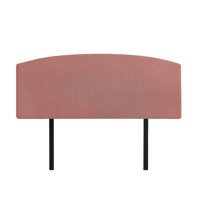 Linen Fabric Queen Bed Curved Headboard Bedhead - Pearl Copper Brown V63-839771
