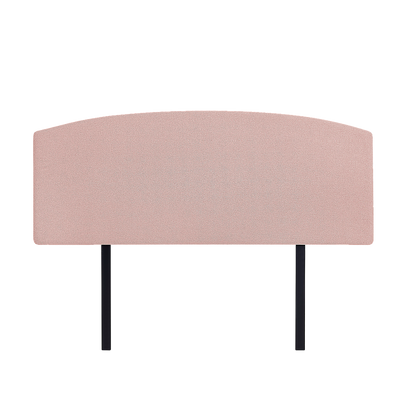 Linen Fabric Queen Bed Curved Headboard Bedhead - Pale Pink V63-839781