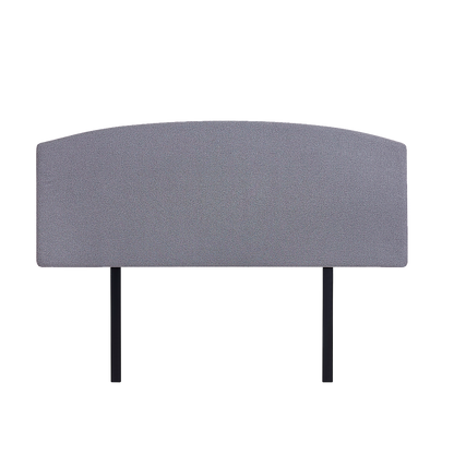 Linen Fabric Queen Bed Curved Headboard Bedhead - Slate Ash V63-839791