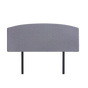 Linen Fabric Queen Bed Curved Headboard Bedhead - Slate Ash V63-839791