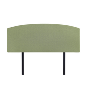 Linen Fabric Queen Bed Curved Headboard Bedhead - Olive Green V63-839811