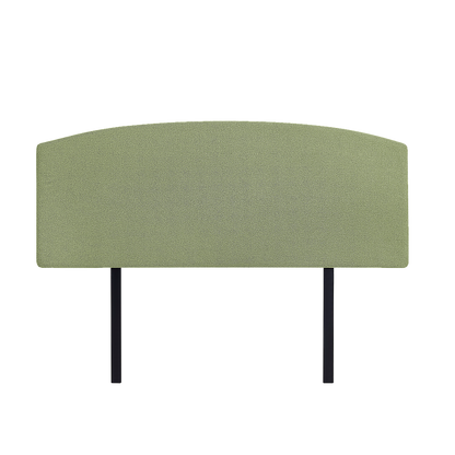 Linen Fabric Queen Bed Curved Headboard Bedhead - Olive Green V63-839811
