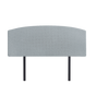 Linen Fabric Queen Bed Curved Headboard Bedhead - Stone Grey V63-839821