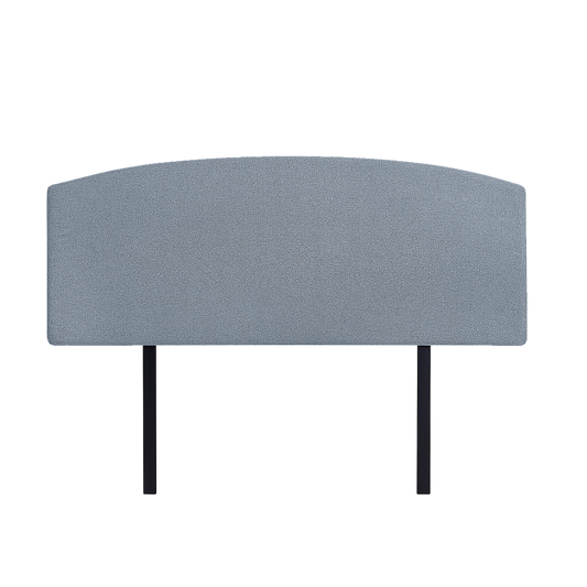 Linen Fabric Queen Bed Curved Headboard Bedhead - Berlin Blue V63-839831