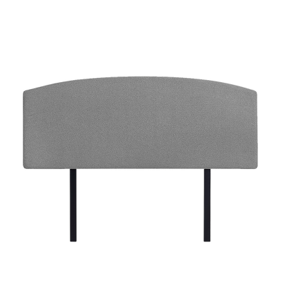 Linen Fabric Queen Bed Curved Headboard Bedhead - Night Ash V63-839841