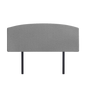 Linen Fabric Queen Bed Curved Headboard Bedhead - Night Ash V63-839841