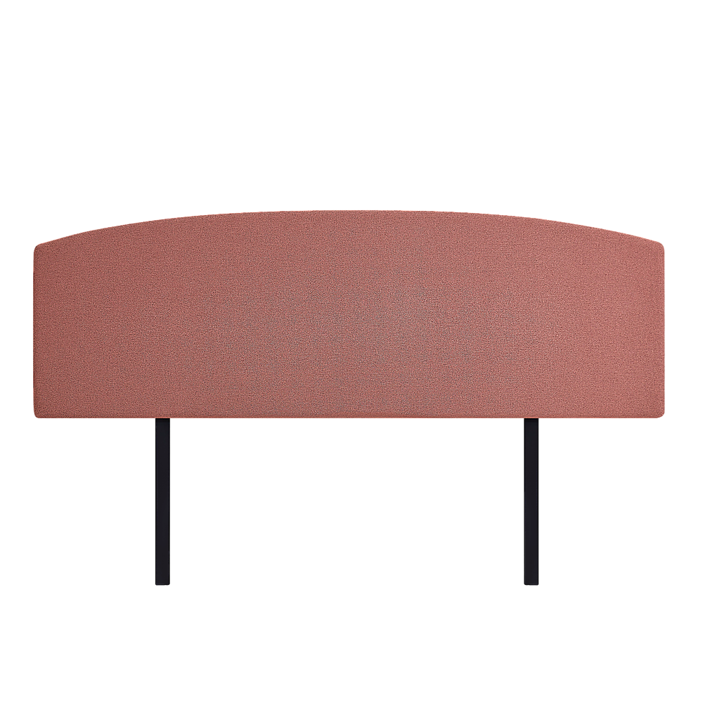 Linen Fabric King Bed Curved Headboard Bedhead - Pearl Copper Brown V63-839851